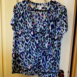 Multi-color animal print Nine West top
